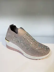 SPARKLY RHINESTONE SLIP ON Wedge SNEAKERS Women SPARKLY RHINESTONE SLIP ON Wedge SNEAKERS Women
