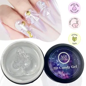 365 Nail System : 15ml / 0.5 oz 3D Candy Gel - Solid Builder Gel Sculpture Solid Nail Extension Gel for Nail, Non-Sticky Hard Gel for Nails Carving Gel Modeling Nail Art Gel