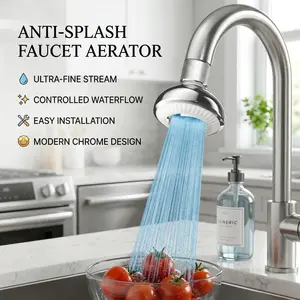 Kitchen Faucet Sprayer Attachment, Faucet for Kitchen Sink 360° Rotatable Sink Faucet Head Anti-Splash Tap Booster Shower and Water Saving Faucet for Kitchen