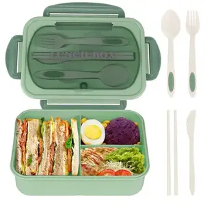Adult Portable Lunch Box 1400ML, Durable Bento Box with Spoon & Fork, Ideal for Outdoors, Students & Office Use