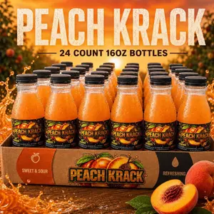 Peach Krack Juice 16oz Beverage 24pk