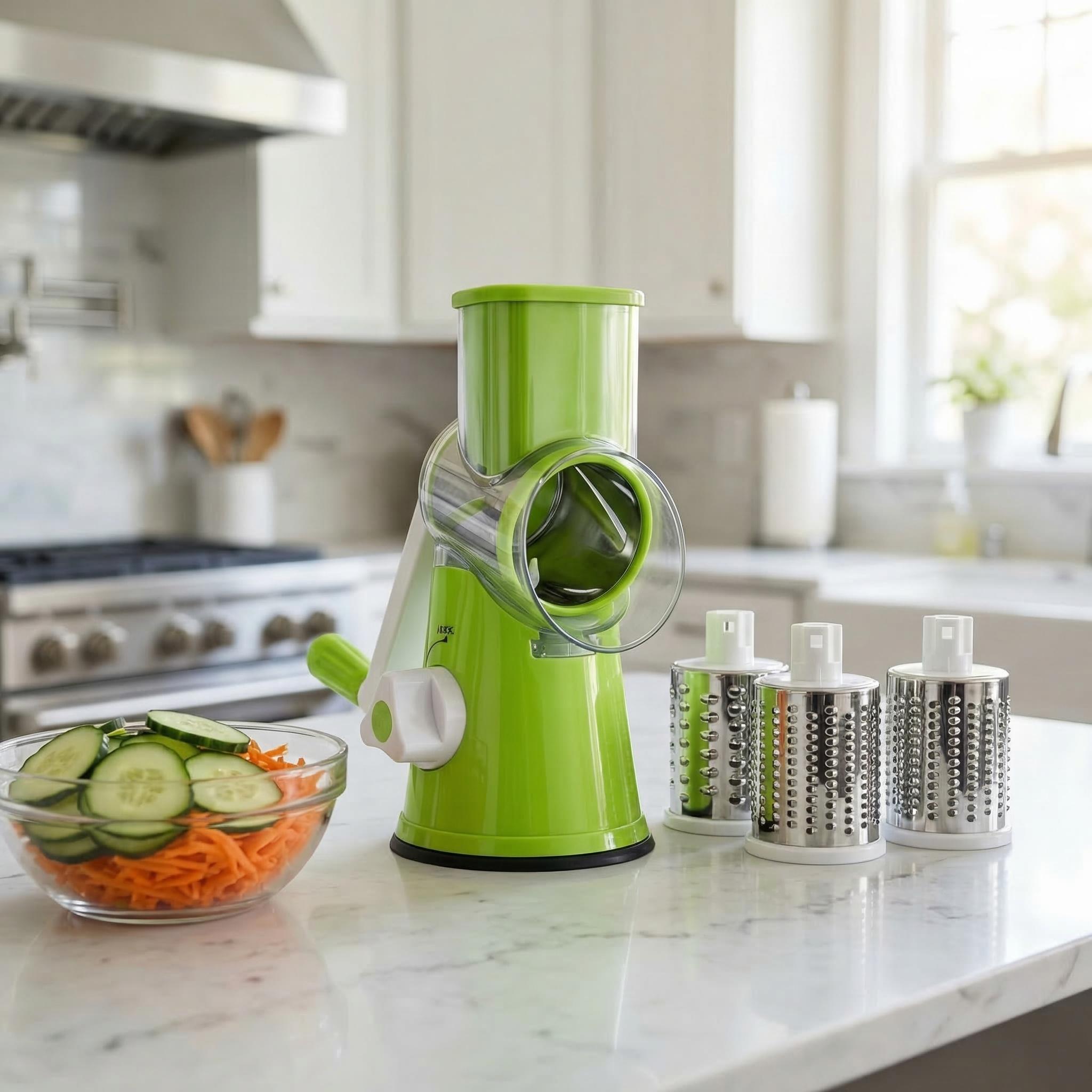 Multifunctional Peeler - Green Design with Multiple Attachments for Efficient Food Preparation