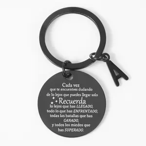 Stainless Steel Sister Keychain Inspirational Gift, Simple Design Engraved in German - Birthday, Galentine's Day, Christmas Present for Sister