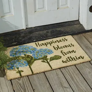 Hydrangea Blooms Door Mat