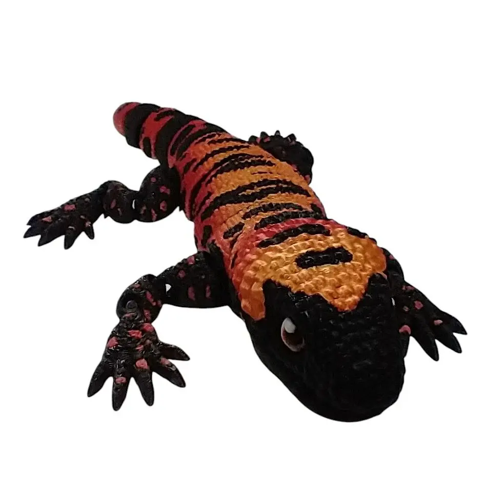 Gila Monster 3D Printed Articulating Figurine Desktop Statue Artistic