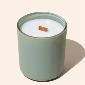 Dreamy Vanilla Luxury Glass Vessel Candle with Gold Lid Creamy Coconut Wax Blend Soft Crackling Wooden Wick 75 Hours Burn Time Perfect for Relaxation and Gifting