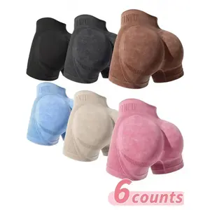 Women's Letter Print Seamless Sports Shorts, High Stretch Breathable Comfortable Skinny Shorts, Ladies Sportswear for Indoor Outdoor Wear