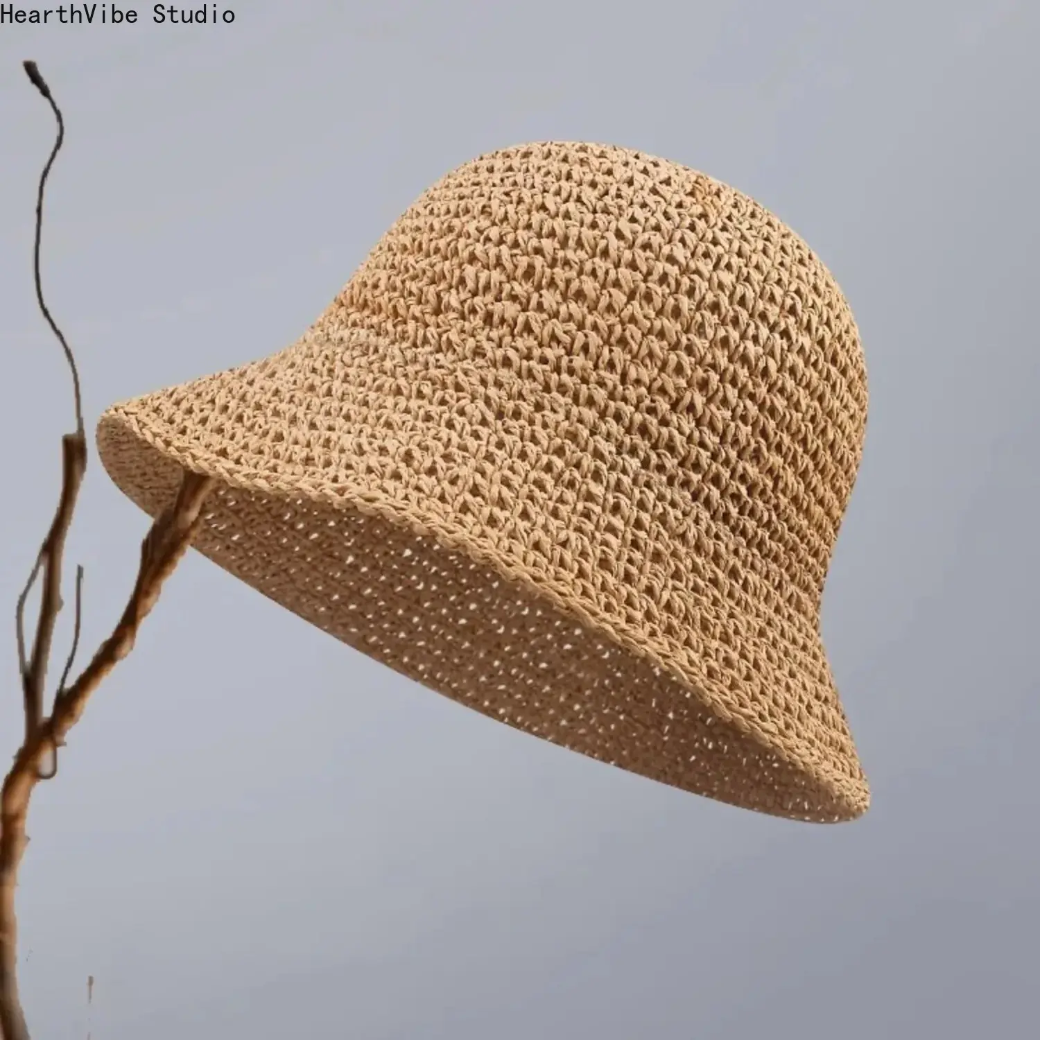 Women's Sun Hat, Handwoven Straw Fisherman Style Cap with Wide Brim, Lightweight & Packable Accessory for Beach Travel, Accessories For Women, Sun Sports & Outdoor Hats, Straw Hat, Handwoven Straw Feels Artisanal