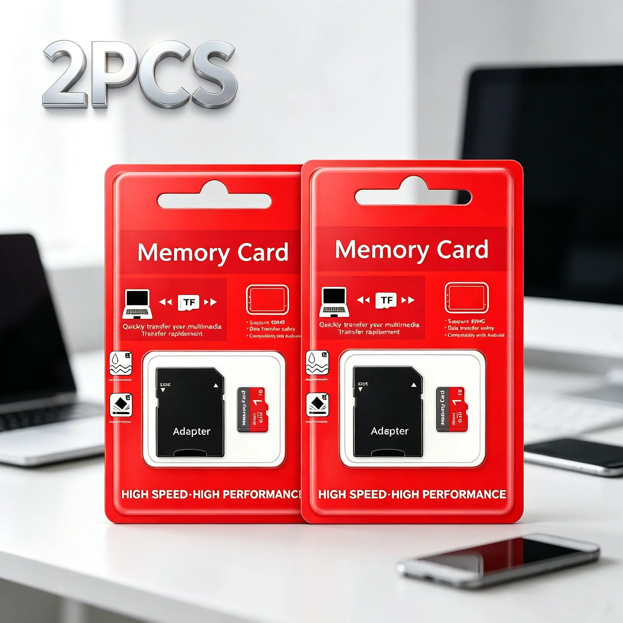 Two Pack 1TB micro tf Tf Sd Cards with Sd Card Adapter, Flash Sd Card as Storage Expansion Card, sd memory card stores monitor files, Microsdxc Card holds car audio footage, micro sd card saves camera shots, sd card backs up phone & laptop media