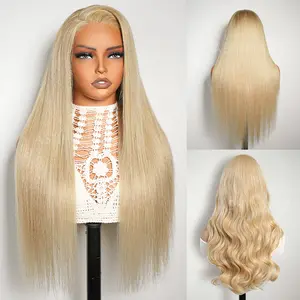 【Chic Ash Blonde】28" Only $139 Try This Cool, sophisticated and effortlessly chic 13×6 Lace Frontal Wig Straight Human Hair Lace Wig Invisible Knots Natural Hairline