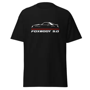 Premium T-Shirt For Mustang Foxbody 5.0 Car Enthusiast Grandpa Dad Son Birthday Gift Men's Tee