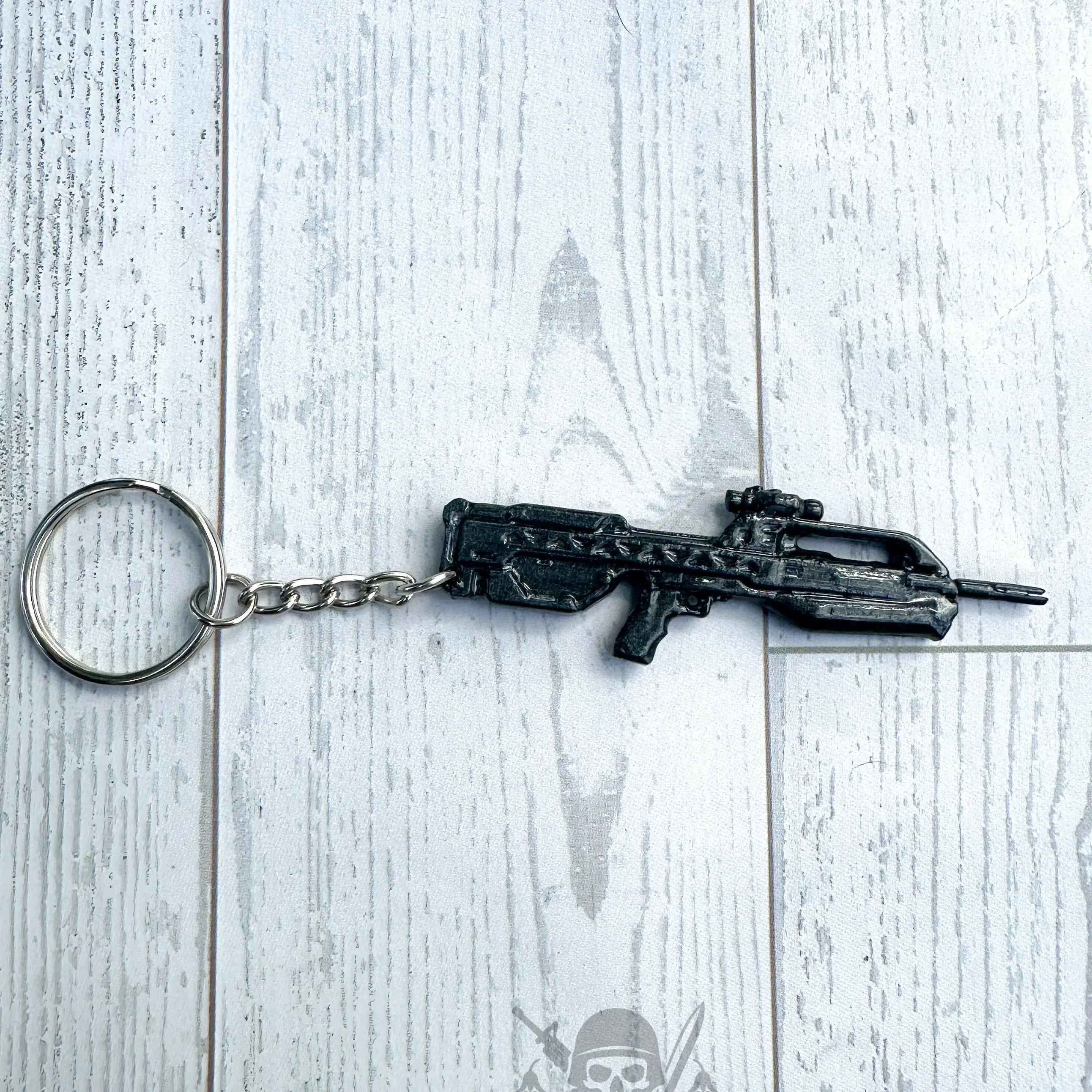 Mini SciFi Battle Rifle Gun BR55 Keychain Inspired by Halo