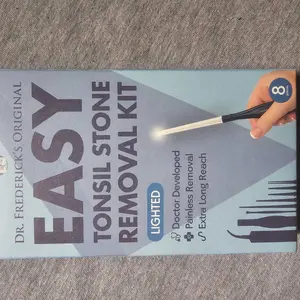 Dr. Frederick’s Original Easy Tonsil Stone Remover Kit - Fast Painless Tonsillolith Removal Tool - Fight Bad Breath - Pick and Oral Irrigator - 8 Pieces
