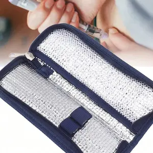 Insulin Travel Insulated Cooler Bag, Portable Ice Pack Holder, Zipper Design, Diabetes Medication Storage, Suitable for Insulin Pens & Blood Glucose Meters, Durable Insulated Bag, Multifunctional Insulated Bag