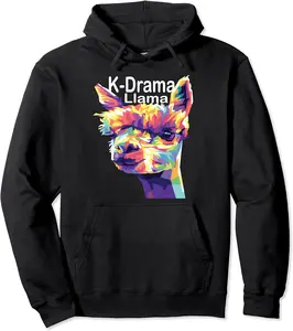 K-Drama Llama Saying of lovable Peruvian Alpaca Llama Pullover Hoodie - Rivkafia Shop 50B0BS18CY8V