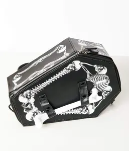 Black Skeleton Coffin Handbag