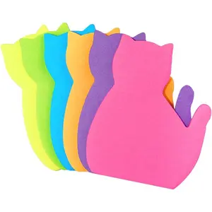 Cute  Sticky Notes, 6Pack 6 Bright Color Kawaii Sticky Notes for Cats Lover (6 Colors Shape 1)