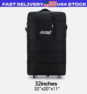 30" 32" 34" 42" Expandable Rolling Duffle Bag Wheeled Luggage Foldable Suitcase