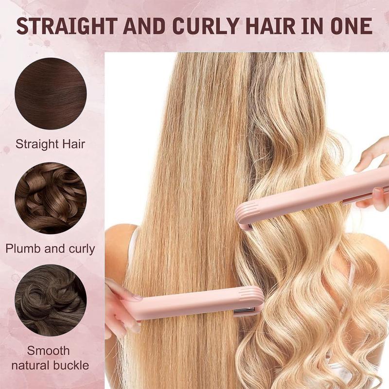 2 in 1 Mini Dual Purpose Curling Iron,Upgraded Mini Curling Wand & Flat Iron Hair Straightener,Upgraded Dual Purpose Curlings Irons,Mi-ni Cur-ling Wand for Short and All Hair Types