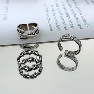 Set 3 Pieces Gothic Chrome Medal Stainless Steel Ring for Men Women High-Quality Durable Statement Jewelry Fashion Accessories Comfortable Fit Ideal Gift