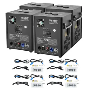 Summervibes VEVOR Cold Spark Machine, 4 Pack 500W Output Fireworks Controllers, 6.6-13ft Adjustable Height, with Advanced DMX System, LED Screen, Portable Handle, Aluminum Alloy for Stage DJ Wedding Event, Party