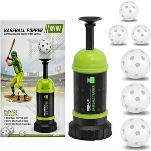 Pop-Up Baseball Trainer & Mini Baseball Popper - Batting Machine for  Swings, Hitting Practice Equipment Without a Pitcher (6 Balls Included)