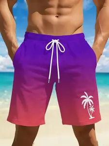 Men's Quick-Dry Swim Trunks, Swim Shorts, Vibrant Geometric 3D Print, Casual Regular Fit, Suitable for Beach Pool Gym Outdoor Activities