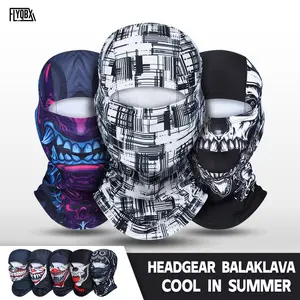 Summer Moisture-Wicking Ice Feeling Breathable Headband, Fashion Cool Print Balaclava Hat, Outdoor Sports Sun Protection Dust Mask
