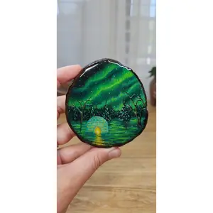 "Igloo Glows Under Dancing Lights"