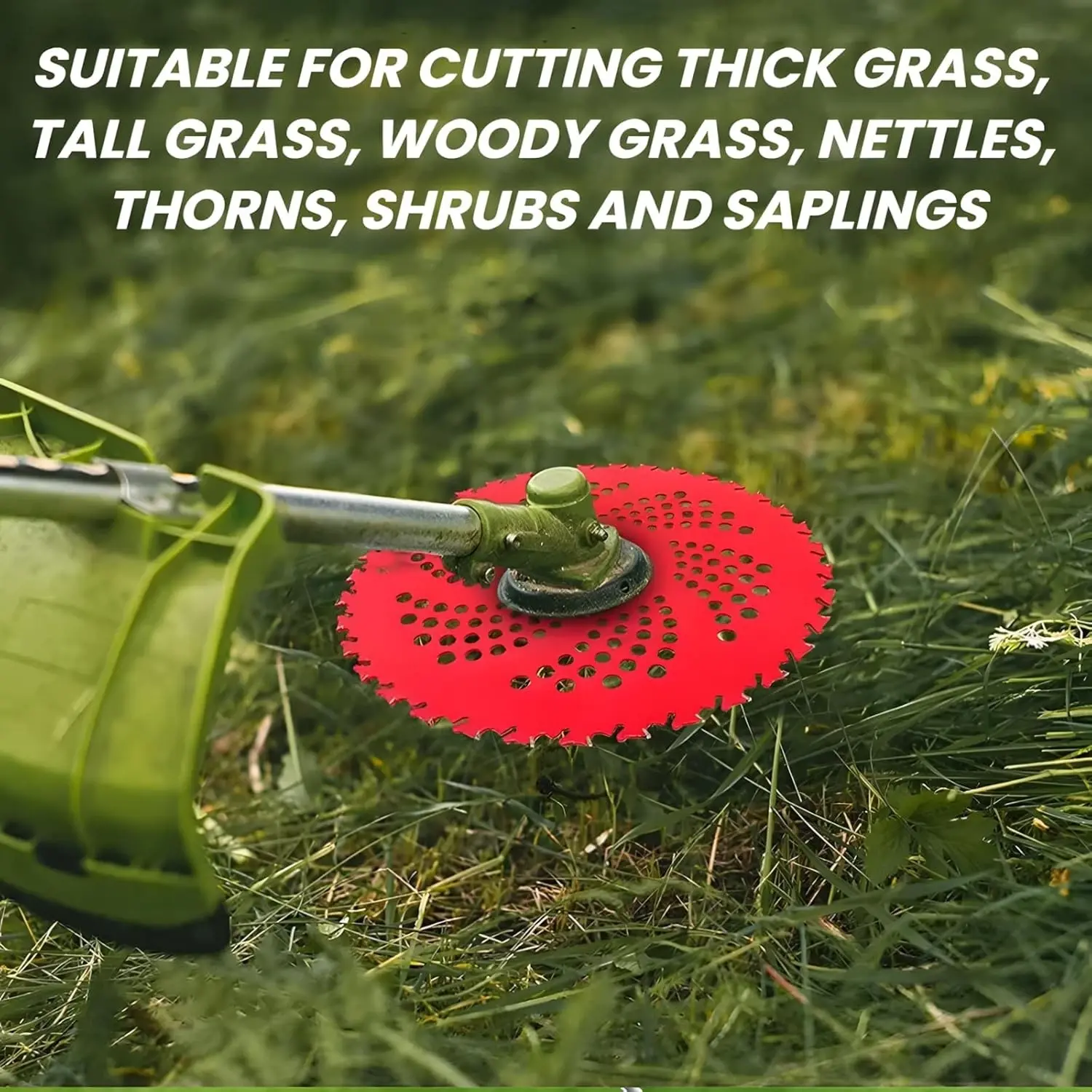 Upgraded 9-in 36-Tooth Carbide Cutting Blades (2 Sets) with Complete Adapter Kit, Universal Lawn Mower Tool, Compatible with Gas Mowers & Lawn Brush Cutters, Gas Mower