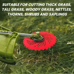 Upgraded new model 2 sets of 9-inch, 36-tooth hard alloy cutting blades, suitable for universal lawn mower accessories. Equipped with a complete adapter kit. The weeding blade is suitable for brush-cutting machines.