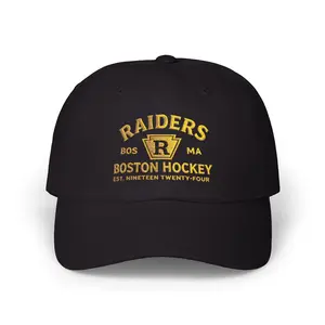Raiders Boston Hockey Embroidered Hat, Heated Rivalry Baseball Cap, Vintage Hockey Fan Hat, Sports Rival Team Adjustable Dad Cap