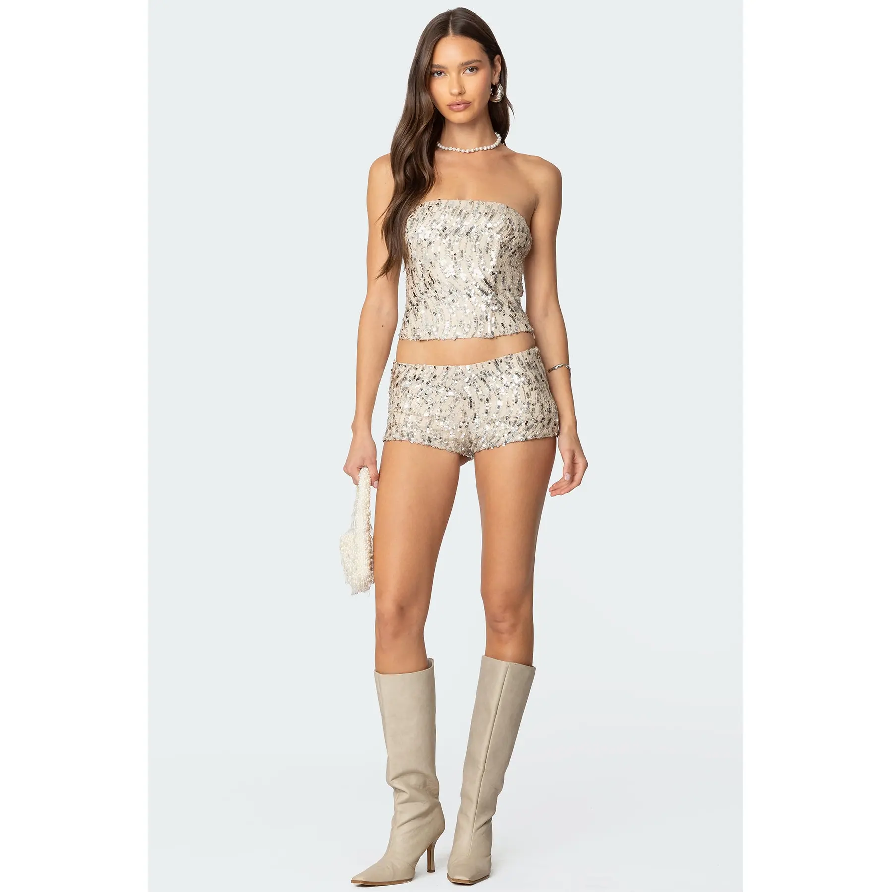 Wavy Baby Sequin Micro Shorts Wavy Baby Sequin Micro Shorts