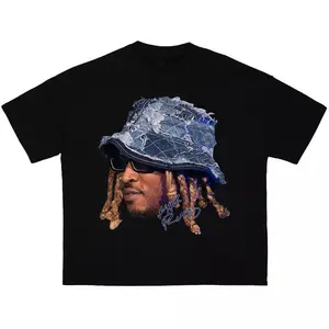 Futureee Blue Signature Big Face Rap Tee Shirt