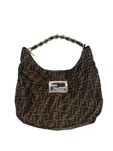 Pre-owned FENDI FF Monogram Chain Hobo Bag/FYWJ05330315/0315
