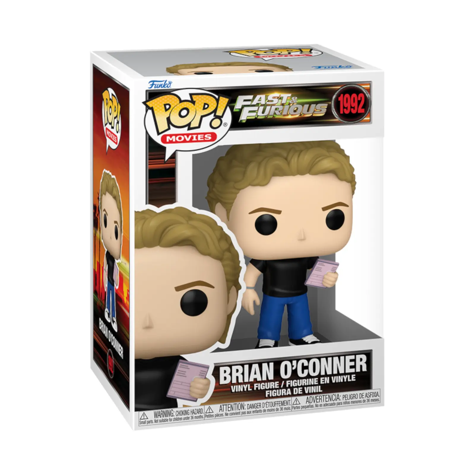 Funko Pop! Bobblehead - Fast & Furious Brian O'Conner #1992 Display-Ready Single Figure, New TV/Movie Character Vinyl Collector Piece for Gift Buyers