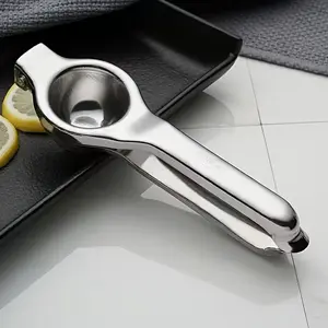 Stainless Steel Lemon Juicer, Efficient Manual Juicer, Easy to Use, Perfect for Household and Commercial, Compatible with Various Fruits, Easy to Clean
