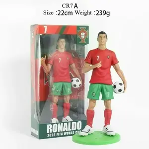 2026 World Cup Soccer Stars Action Figures - 22CM Messi, Ronaldo, Mbappe, Yamal - Collectible Football Player Model Toys, Premium Ornaments for Home Display & Kids Gifts
