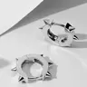 OUFER 2PCS 20G 316L Stainless Steel Spike Hoop Piercing Earrings - Hook-Style Handmade, Sleek Finish, Gothic Punk Jewelry, Unisex, 20mm Height, 9mm Inner Diameter Accessories for Casual Events
