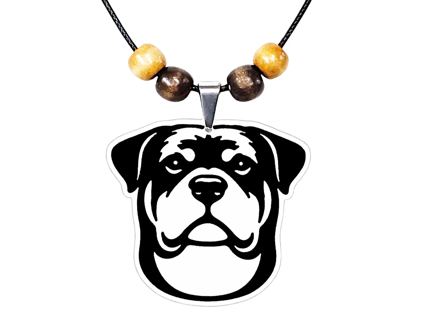 Rottweiler Necklace - Dog Lover Gift - Cute Dog Pendant - Pet Jewelry