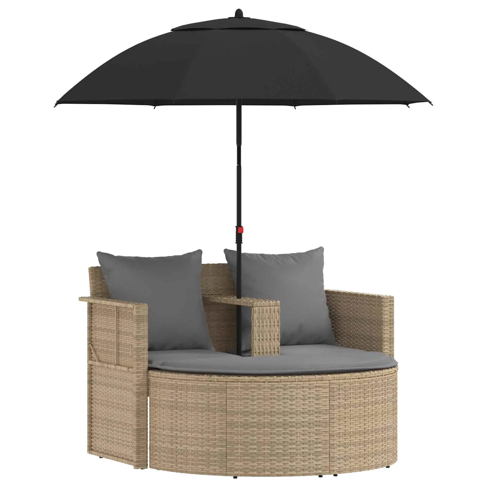 vidaXL Garden Sofa with Cushion 8 pcs Beige and Light Grey Poly Rattan, Garden Sofa, tough and weatherproof, perfect for comfy outdoor chilling, sleek patio seating 42025899