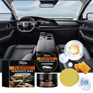 Homonth AotuoPro Auto Interior Restorer Cream - for Leather & Plastic, Rejuvenates Faded Surfaces, Restores Shine & Color