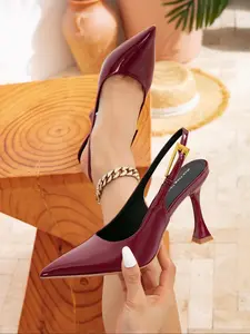 Women's Fashionable Solid Color Pointed Toe Stiletto Heels, Elegant High Heel Shoes for Party, Daily Clothing Decor for Women & Girls, Footwear