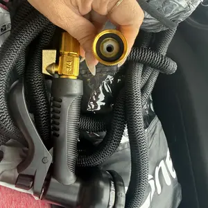 【SummerVibes】100、75、50FT Expandable Garden Hose,Heavy Duty Superior Strength,4 -Layer durable collapsible Latex Core,Extra Strong Brass Connectors ,lightweight flexible water hose