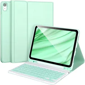 Keyboard Case for iPad 10th Gen 2022 10.9'',iPad 10th Generation Case with Keyboard,Keyboard for iPad10th Gen with Pencil Holder,Detachable  Keyboard Case for iPad10.9 2022,Green