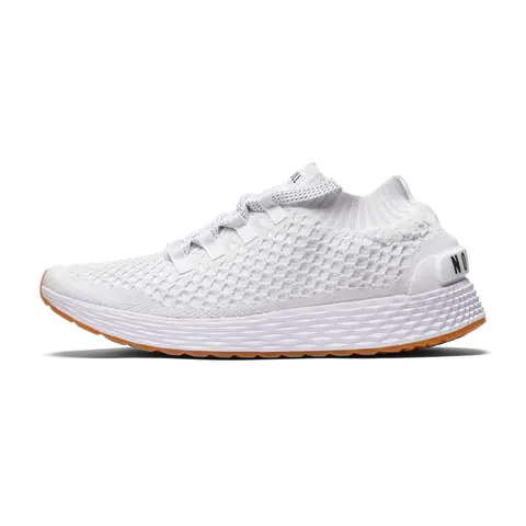 NOBULL Women's Allday Knit Shoe in White - Everyday Walking Sneaker, Comfortable Slip-On Shoe, Casual Trainer