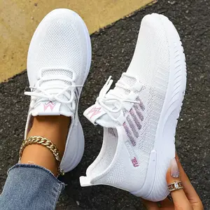 Women's Lightweight Knitted Non-Slip Sneakers, comfortable and breathable casual shoes ideal for running and walking. Perfect for daily outings, work, fitness and travel. wear anti-slip trainersneakers low top college Activewear