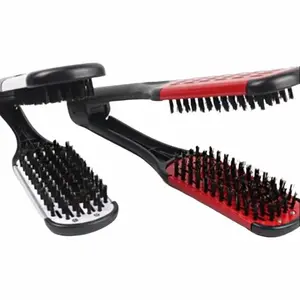 Yevi Hair Straightener Brush Fast Heating Ionic Comb Anti-Frizz Smooth Shiny Finish Double-Sided Bristle Design for Flawless Smoothing