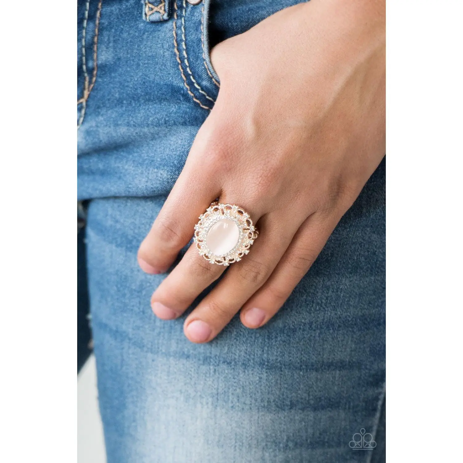 Paparazzi Jewelry Ring BAROQUE The Spell - Rose Gold