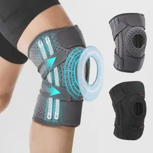 Adjustable Sports Knee Brace Patellar Support Belt Breathable Sponge Padding Running Gym Basketball Volleyball Hiking Stable Comfortable Fit